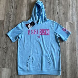 NWT Baseball Lifestyle 101 Hooded Sweatshirt Size Cotton Candy Blue Youth XL $70